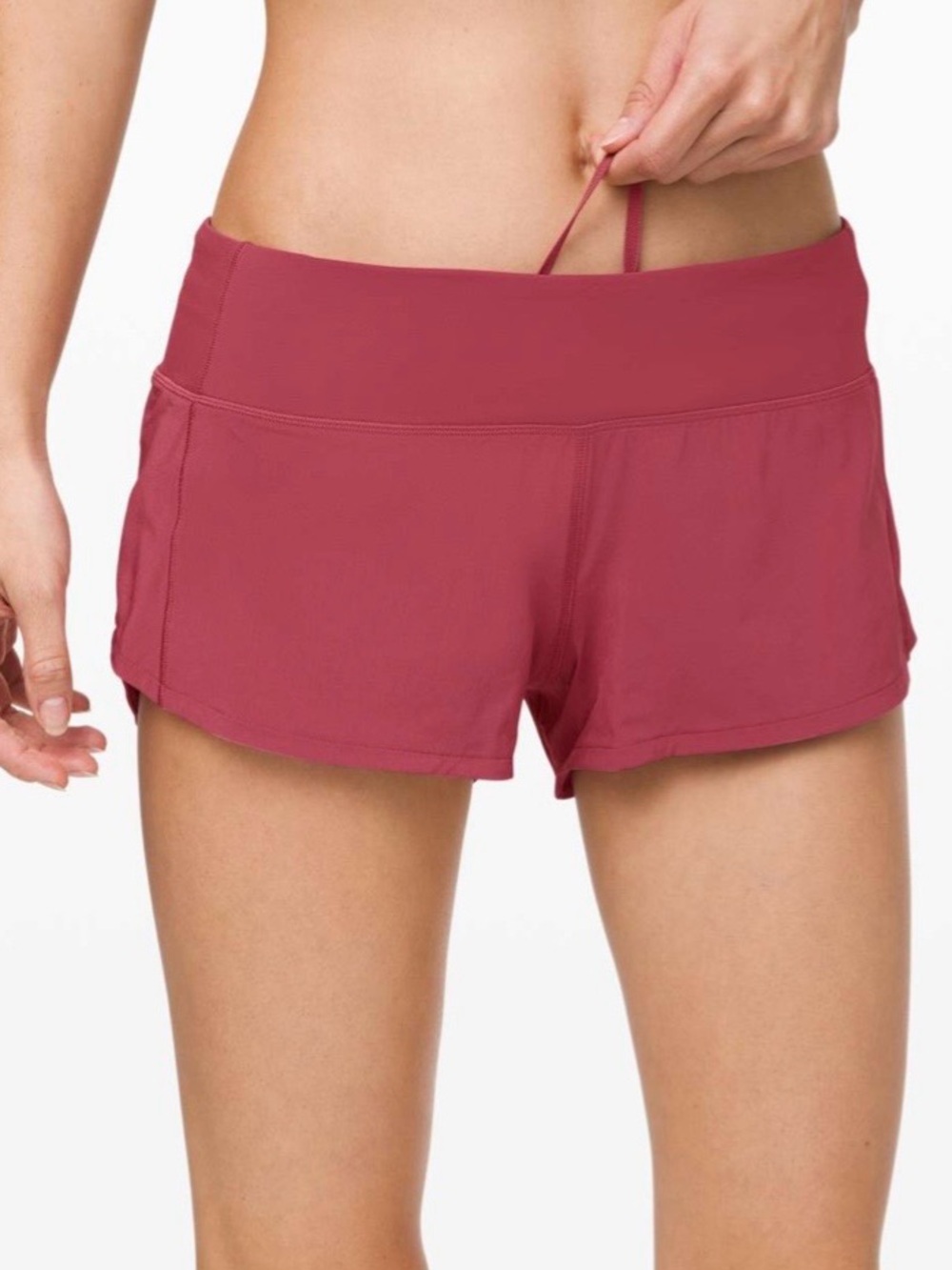 NWT LULULEMON Speed Up 4" MR Short Lined Chianti - Size 6